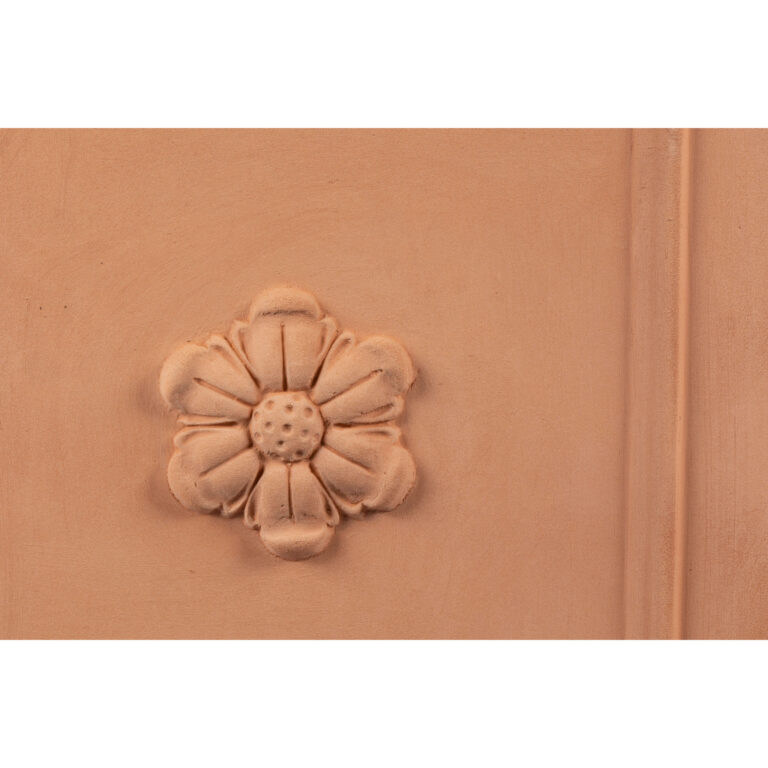 houbiers terracotta Pilone cubo con rosone